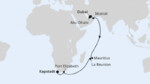 Von Dubai über Mauritius nach Kapstadt