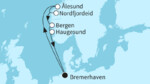 7 Nächte - Norwegens Fjordwelten - ab/bis Bremerhaven