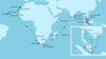 59 Nächte - Große Weltentdecker-Route - ab Las Palmas/bis Singapur